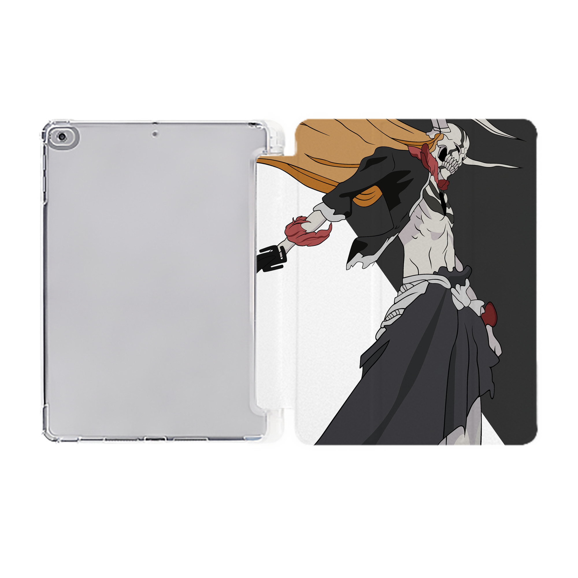 （画像用） ブリーチ BLEACH IPad ケース ペン収納付き 三つ折りスタンド PUレザー×シリコン 対応機種9.5/10.5/10.9インチ
